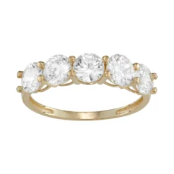 Designs By Gioelli 10k Gold 5-Stone Cubic Zirconia Ring