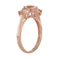 Designs By Gioelli 10k Rose Gold Simulated Morganite 3-Stone Ring -Designs By Gioelli Jewelry 3669630 ALT