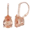 Designs By Gioelli 14k Rose Gold Over Silver Simulated Morganite Teardrop Leverback Earrings -Designs By Gioelli Jewelry 3670782