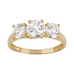 Designs By Gioelli 10k Gold 3-Stone Ring