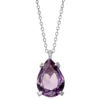 Designs By Gioelli Sterling Silver Simulated Gemstone Teardrop Pendant -Designs By Gioelli Jewelry 3714956 Simulated Amethyst