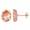 Designs By Gioelli 10k Rose Gold Simulated Morganite & Lab-Created White Sapphire Earrings -Designs By Gioelli Jewelry 3749049