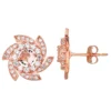 Designs By Gioelli 10k Rose Gold Simulated Morganite & Lab-Created White Sapphire Swirl Stud Earrings -Designs By Gioelli Jewelry 3749061