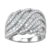 Designs By Gioelli Sterling Silver Cubic Zirconia Layered Wave Ring -Designs By Gioelli Jewelry 3792026