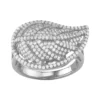 Designs By Gioelli Sterling Silver Cubic Zirconia Leaf Ring -Designs By Gioelli Jewelry 3859837 Sterling Silver