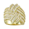 Designs By Gioelli Sterling Silver Cubic Zirconia Basketweave Ring -Designs By Gioelli Jewelry 3859933 14k Gold Plated