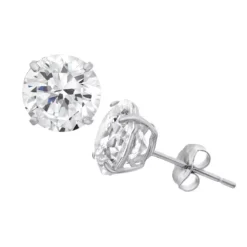Designs By Gioelli 14k Gold 8MM Cubic Zirconia Stud Earrings