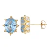 Designs By Gioelli 10k Gold Gemstone Oval Crown Stud Earrings 1 Designs By Gioelli 10k Gold Gemstone Oval Crown Stud Earrings -Designs By Gioelli Jewelry 3876161 Created Aquamarine