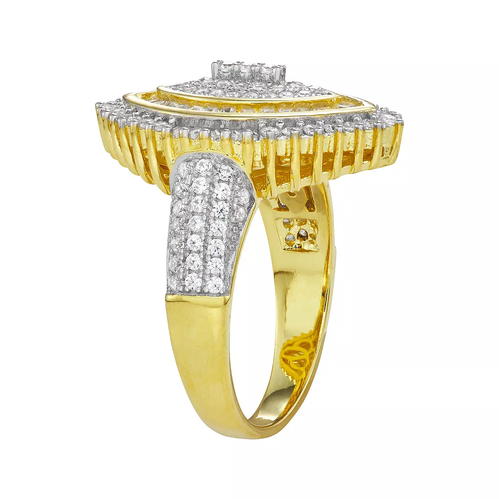 Designs By Gioelli 14k Gold Plated Silver Cubic Zirconia Marquise Ring 4 Designs By Gioelli 14k Gold Plated Silver Cubic Zirconia Marquise Ring - Image 2