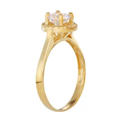 Designs By Gioelli 10k White Gold Cubic Zirconia Halo Ring -Designs By Gioelli Jewelry 3960126 ALT