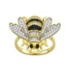 Designs By Gioelli Sterling Silver Lab-Created White Sapphire Bee Ring 2 Designs By Gioelli Sterling Silver Lab-Created White Sapphire Bee Ring -Designs By Gioelli Jewelry 4515357