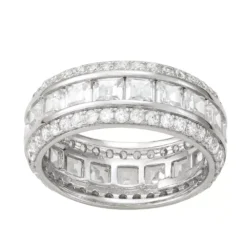 Designs By Gioelli Sterling Silver Cubic Zirconia Eternity Band Ring