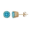 Designs By Gioelli 10k Gold Swiss Blue Topaz & Diamond Stud Earrings -Designs By Gioelli Jewelry 4636773