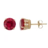 Designs By Gioelli 10k Gold Lab-Created Ruby & Diamond Stud Earrings 1 Designs By Gioelli 10k Gold Lab-Created Ruby & Diamond Stud Earrings -Designs By Gioelli Jewelry 4636776