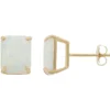 Designs By Gioelli 10k Gold Lab-Created Opal Emerald Cut Solitaire Stud Earrings -Designs By Gioelli Jewelry 4636783