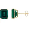 Designs By Gioelli 10k Gold Lab-Created Emerald Cut Solitaire Stud Earrings -Designs By Gioelli Jewelry 4636787