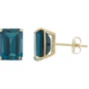 Designs By Gioelli 10k Gold London Blue Topaz Emerald Cut Solitaire Stud Earrings -Designs By Gioelli Jewelry 4636789