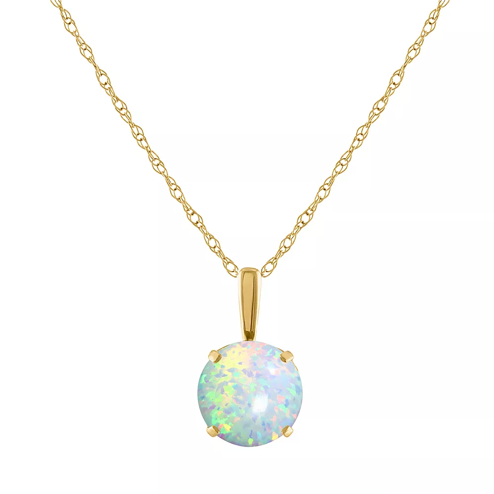 Designs By Gioelli 10k Gold Gemstone Solitaire Pendant Necklace 3 Designs By Gioelli 10k Gold Gemstone Solitaire Pendant Necklace