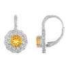 Designs By Gioelli Gemstone Flower Leverback Earrings -Designs By Gioelli Jewelry 5905863 Citrine