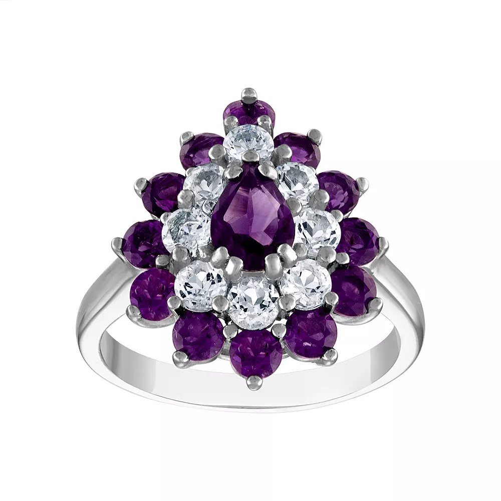 Designs By Gioelli Sterling Silver Gemstone Ring 3 Designs By Gioelli Sterling Silver Gemstone Ring